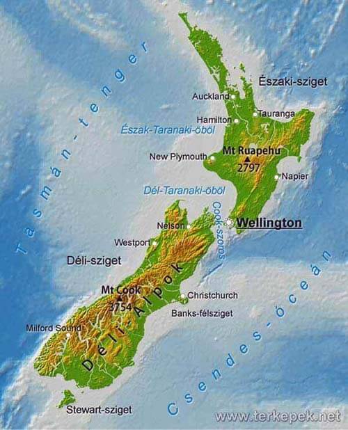 Új-Zéland felszíne
