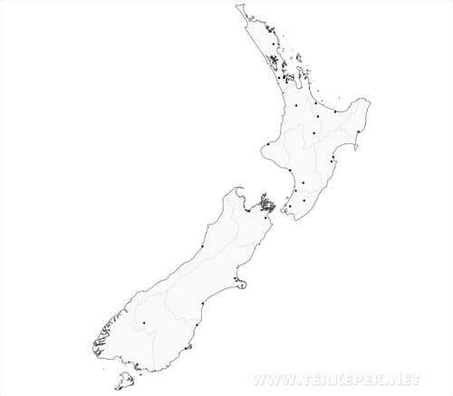Új-Zéland vaktérkép